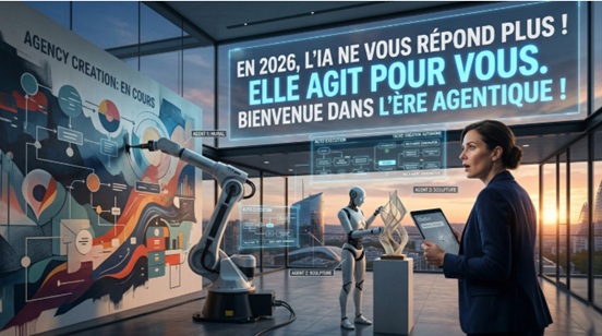 Oubliez l&rsquo;IA qui se contente de répondre à vos questions ! En 2026, la révolution pour les entreprises porte un nom : l&rsquo;ère Agentique 🚀